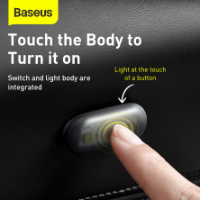 Дополнительная Led подсветка в бардачок автомобиля Baseus Capsule Car Interior Lights набор 2 штуки Черный