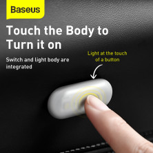 Дополнительная Led подсветка в бардачок автомобиля Baseus Capsule Car Interior Lights набор 2 штуки Белый