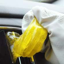 Набір для чищення салону автомобіля Baseus Car cleaning kit слайм із силіконовою рукавичкою Жовтий
