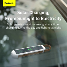 Аварийный фонарик на солнечной батарее автомобильный Baseus Solar Emergency Car Flashlight Белый