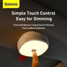 Лампа на сонячній батареї з акумулятором для автомобіля Baseus In-car Solar Reading Lamp Білий