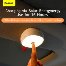 Лампа на сонячній батареї з акумулятором для автомобіля Baseus In-car Solar Reading Lamp Білий