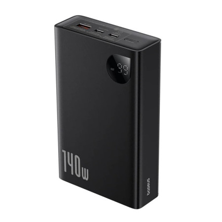 УМБ Baseus Adaman 24000mAh 140W 6A с технологией QC3.0+PD3.0 USB+2Type-C+ кабель Type-C to Type-C 100W 20V/5A 1м Черный