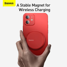 Беспроводное зарядное устройство Baseus Simple Mini Magnetic с функцией MagSafe и Qi 15W Красный
