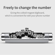 Автовизитка парковочная карта Baseus All Metal Temporary Parking Number Plate версия для двух номеров Серебристый