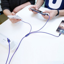 Кабель Baseus Rapid Series Cable 3-in-1 Fast Charging Data Cable USB to Lightning+Type-C+MicroUSB 3А 1.2m Синій