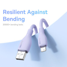 Кабель Baseus Pudding Series Fast Charging Data Cable USB to Lightning 2.4A 2m Фіолетовий