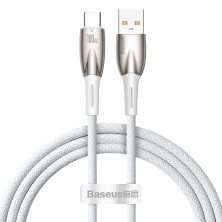 Кабель Baseus Glimmer Series Fast Charging Data Cable USB to Type-C 100W 20V 5A 1m Белый