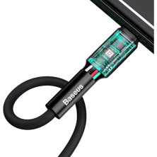 Кабель Baseus Silica Gel Series Fast Charging Data Cable USB to Lightning 2.4A 1m Чорний