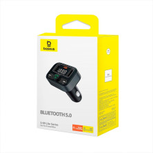 FM-трансмиттер Baseus S-09 Lite T-Typed FM Launcher MP3 Car Charger 2USB+Type-C 3.4A Черный