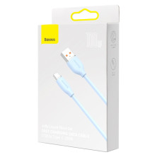Кабель Baseus Jelly Liquid Silica Gel Series Fast Charging Data Cable USB to Type-C 100W 20V 5A 2m Синій