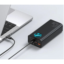 УМБ Baseus Amblight 26800mAh 65W 6A з технологією QC3.0+PD3.0 4USB+Type-C+ кабель Type-C to Type-C 100W 20V/5A 1м Чорний