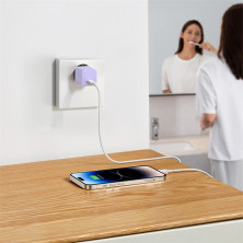 Мережевий зарядний пристрій Baseus GaN5 Fast Charger 1C PD3.0 20W Type-C 3A Фіолетовий
