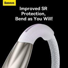 Кабель Baseus Glimmer Series Fast Charging Data Cable USB to Type-C 100W 20V 5A 2m Білий