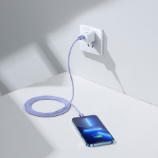 Кабель Baseus Crystal Shine Series Fast Charging Data Cable Type-C to Lightning PD 20W 2m Фиолетовый