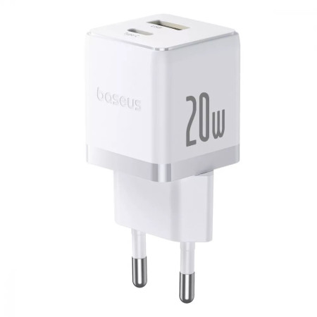 Сетевое зарядное устройство Baseus Palm Fast Charger QC3.0+PD3.0 20W USB+Type-C 3A Белый