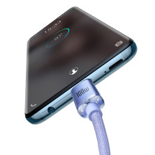 Кабель Baseus Crystal Shine Series Fast Charging Data Cable Type-C to Type-C 100W 20V 5A 1.2m Фіолетовий