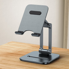 Підставка для телефону настільна Baseus Desktop Biaxial Foldable Metal Stand for Phones Сірий