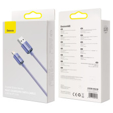 Кабель Baseus Crystal Shine Series USB to Lightning 2.4A 1.2m Фиолетовый