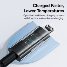 Кабель Baseus Gem Series Fast Charging Data Cable Type-C to Lightning PD 20W 2m Черный