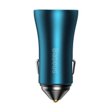 Автомобільний зарядний пристрій Baseus Golden Contactor Pro Dual Quick Charger Car Charger 40W 2Type-C Блакитний