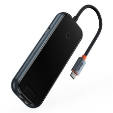 USB-хаб Baseus 6in1 AcmeJoy 6-Port Type-C HUB Adapter Type-C to USB3.0*2, USB2.0*1, Type-C*1, 4KHDMI, RJ45 Серый