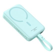 УМБ Baseus Magnetic Mini Wireless Fast Charge 10000mAh 30W 3A QC3.0+PD3.0 з функцією MagSafe та Qi 15W і Type-C 30W кабелем Блакитний