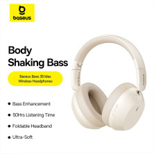 Беспроводные Bluetooth наушники Baseus Bass 35 Max Wireless Headphone Белый