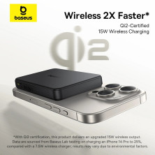УМБ Baseus Airpow 2 Qi2 Magnetic 10000mAh 22.5W QC3.0+PD3.0 с функцией MagSafe и Qi2 15W Черный