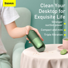 Аккумуляторный пылесос Baseus C1 Capsule Vacuum Cleaner 45 Вт 3800 Па Зелёный