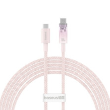 Кабель Baseus Explorer Series with Smart Temperature Control Fast Charging Data Cable Type-C to Type-C 100W 20V 5A 2m Розовый
