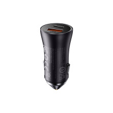 Автомобильное зарядное устройство Baseus Golden Contactor Max Dual Fast Charger Car Charger 60W USB+Type-C Серый