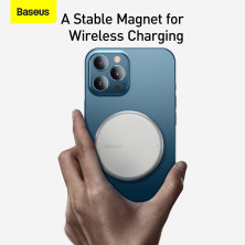 Беспроводное зарядное устройство Baseus Simple Mini Magnetic с функцией MagSafe и Qi 15W Белый