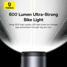 Тримач з ліхтариком телефону на велосипед Baseus PrimeTrip Series Dual-Color Bike Light 2-in-1 Set Чорний