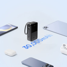 УМБ Baseus EnerFill FC51 Bipow2 Pro 30000mAh 22.5W 2.4A с технологией QC3.0+PD3.0 та Type-C кабелем 22.5W Черный