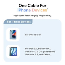 Кабель Baseus Discolor Series Fast Charging Data Cable USB to Lightning 2.4A 1m Жовтий