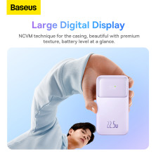 УМБ Baseus Comet Digital Display Fast Charge 10000mAh 22.5W 3A з технологією QC3.0+PD3.0 и iP 20W+Type-C 22.5W кабелем Фіолетовий