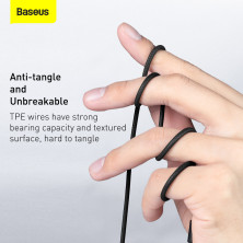 Наушники Baseus Encok H19 Wired Earphone 3.5mm Черный