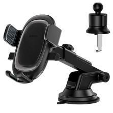 Автотримач для телефона Baseus UltraControl Pro Series Clamp-Type Car Holder Set на торпедо і в повітропровід Чорний