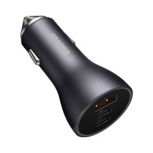 Автомобильное зарядное устройство Baseus Golden Contactor Pro Triple Fast Charger Car Charger 65W USB+2Type-C Серый