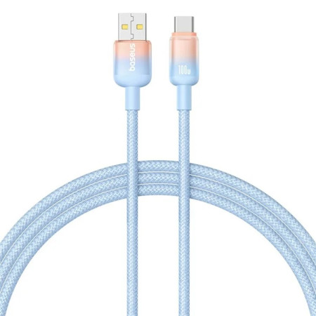 Кабель Baseus Discolor Series Fast Charging Data Cable USB to Type-C 100W 20V 5A 1m Блакитний