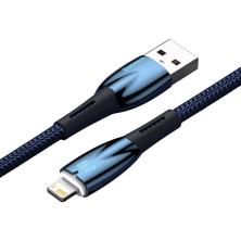 Кабель Baseus Glimmer Series Fast Charging Data Cable USB to Lightning 2.4A 2m Синий