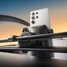 Беспроводное автомобильное зарядное устройство Baseus Wisdom Pro Auto Coil Alignment Air Outlet Version с технологией Qi 15W Черный