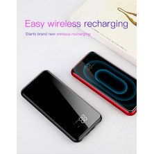 УМБ Baseus Full Screen 2in1 Bracket 8000mAh 2A с Беспроводной зарядкой Qi 5W Черно-Красный
