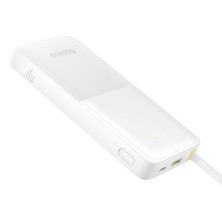 УМБ Baseus Bipow 2 with USB-C Cable 10000mAh 20W з технологією QC3.0+PD3.0 та Type-C кабелем 20W Білий