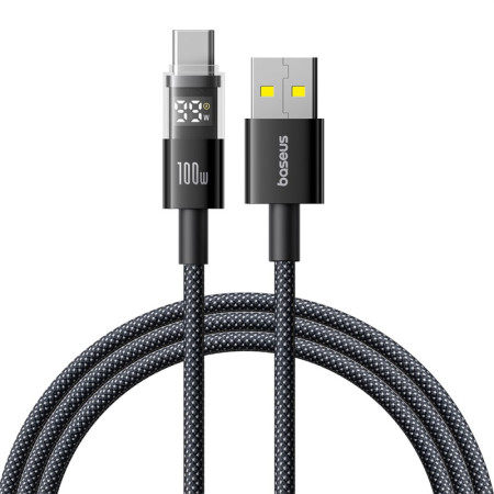 Кабель Baseus Display 2 Series Fast Charging Data Cable USB to Type-C 100W 20V 5A 1m Черный