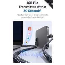 Кабель Baseus Display 2 Series Fast Charging Data Cable Type-C to Type-C 100W 20V 5A 2m Черный