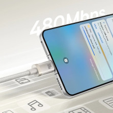 Кабель Baseus Titanium Alloy Series Fast Charging Data Cable USB to Type-C 100W 20V 5A 1m Серый