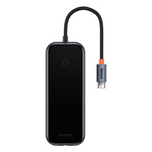 USB-хаб Baseus 6in1 AcmeJoy 6-Port Type-C HUB Adapter Type-C to USB3.0*2, USB2.0*1, Type-C*1, 4KHDMI, RJ45 Серый
