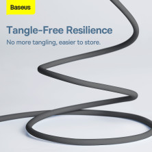 Кабель Baseus Jelly Liquid Silica Gel Fast Charging Data Cable Type-C to Type-C 100W 20V 5A 1.2m Чорний